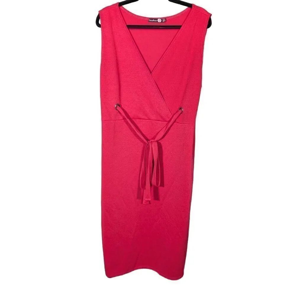 BooHoo Red Sleeveless Dress Women's Size 16